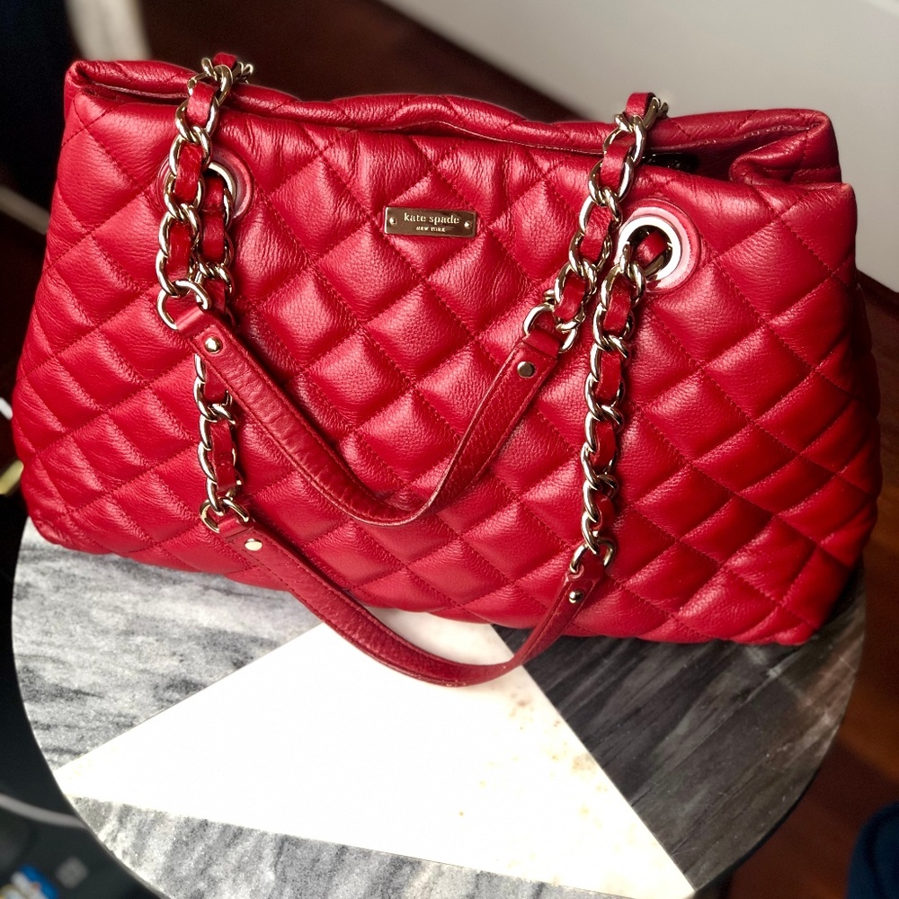 Kate Spade Quilted Leather Purse, Red